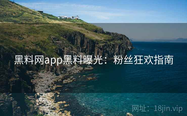 黑料网app黑料曝光：粉丝狂欢指南